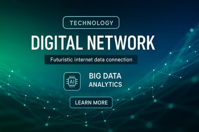 Futuristic Technology Concept Graphic for Digital Networks