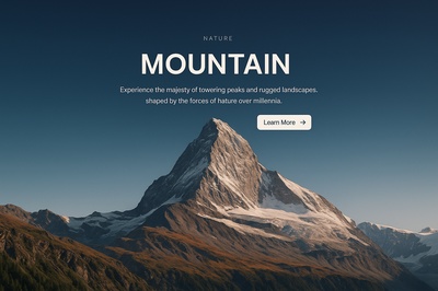 Majestic Mountain Landscape with Engaging Call to Action