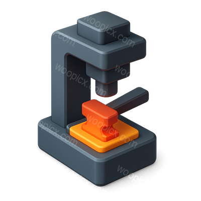 Stylish 3D Icon of a Microscope Design