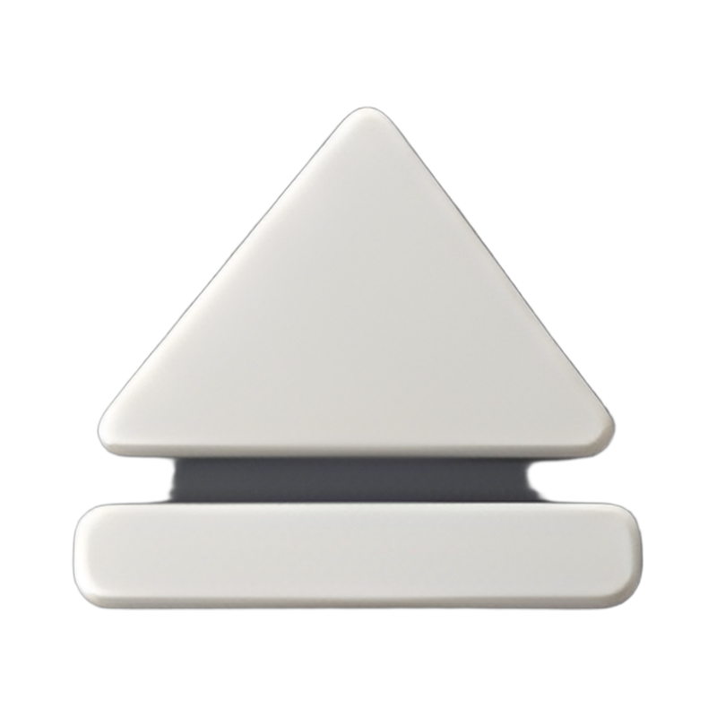 Eject button with triangle glyph