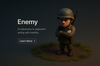 3D Scene Depicting an Enemy Character in Realistic Style
