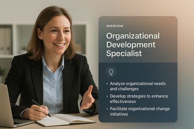 Organizational Development Specialist Overview with Integrated Design Elements