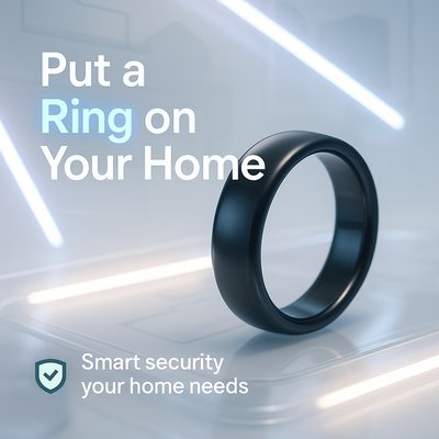 Modern Smart Home Security Promotional Graphic