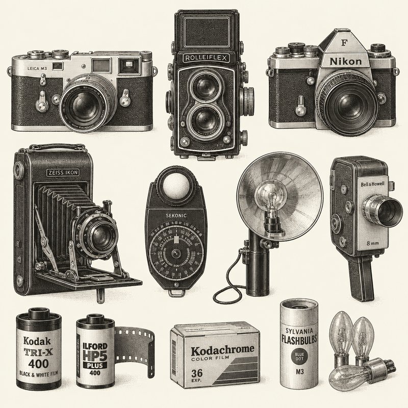 vintage camera design elements