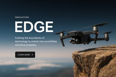 Innovative Web Page Design Featuring Drone Technology