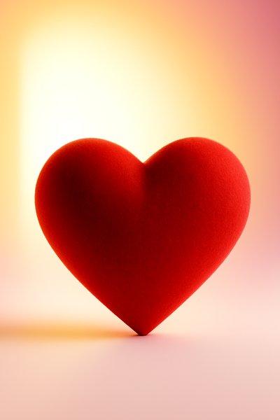 3D Red Heart with Gradient Backlight Lighting