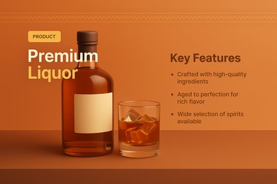 Premium Liquor Landing Page Design with Key Features