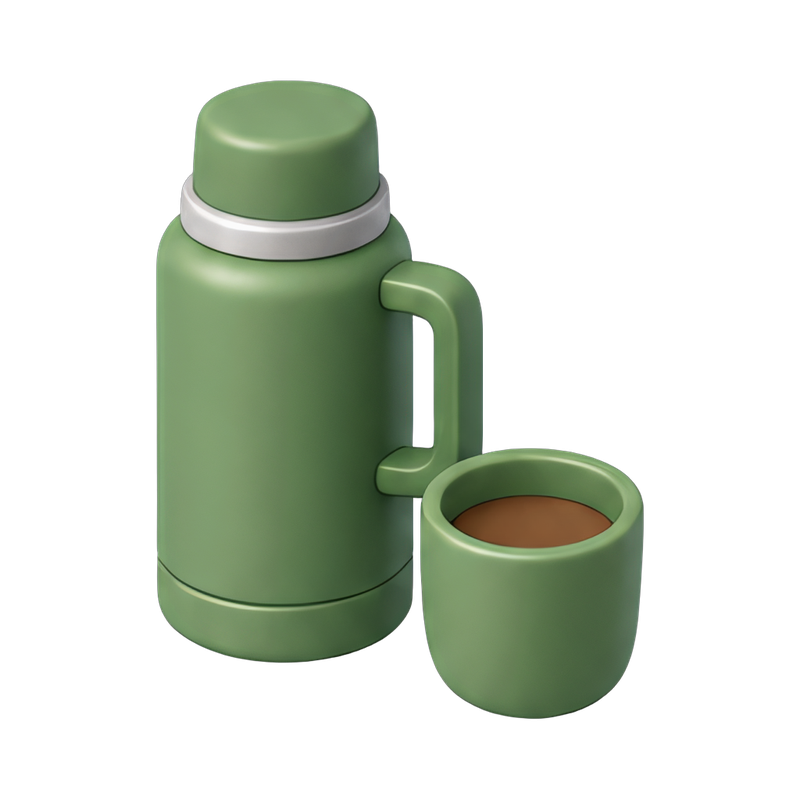 Thermos flask with detachable cup