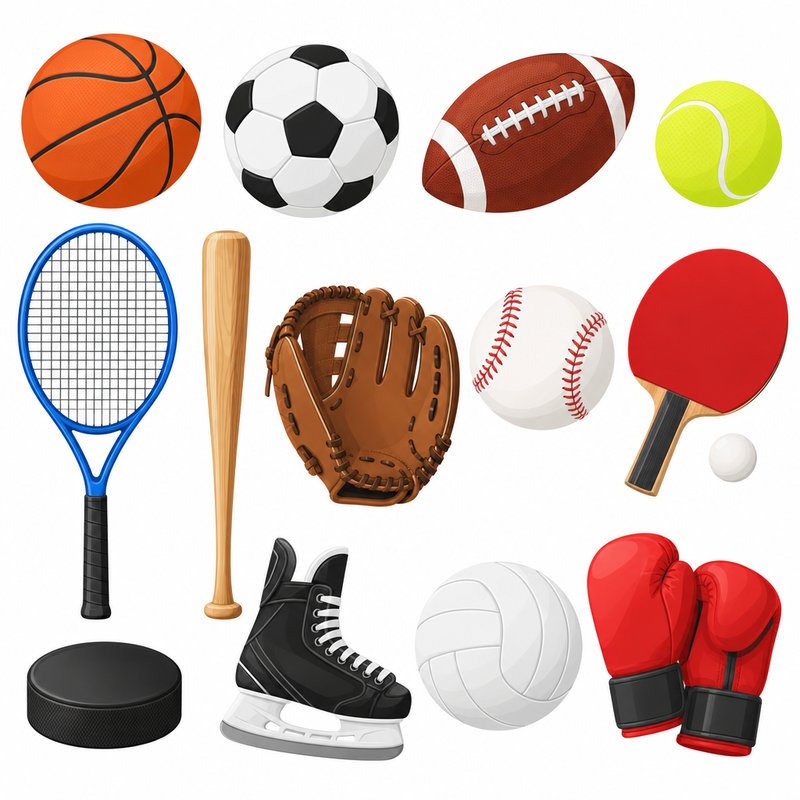 Flat sports equipment design elements