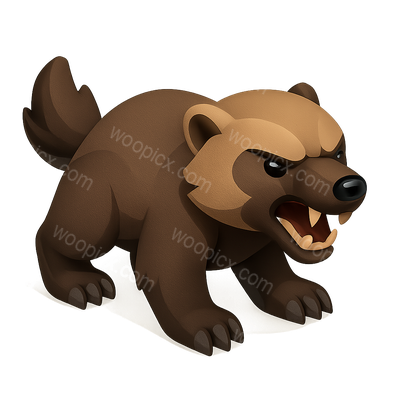 Cartoon Style Angry Bear Character Illustration