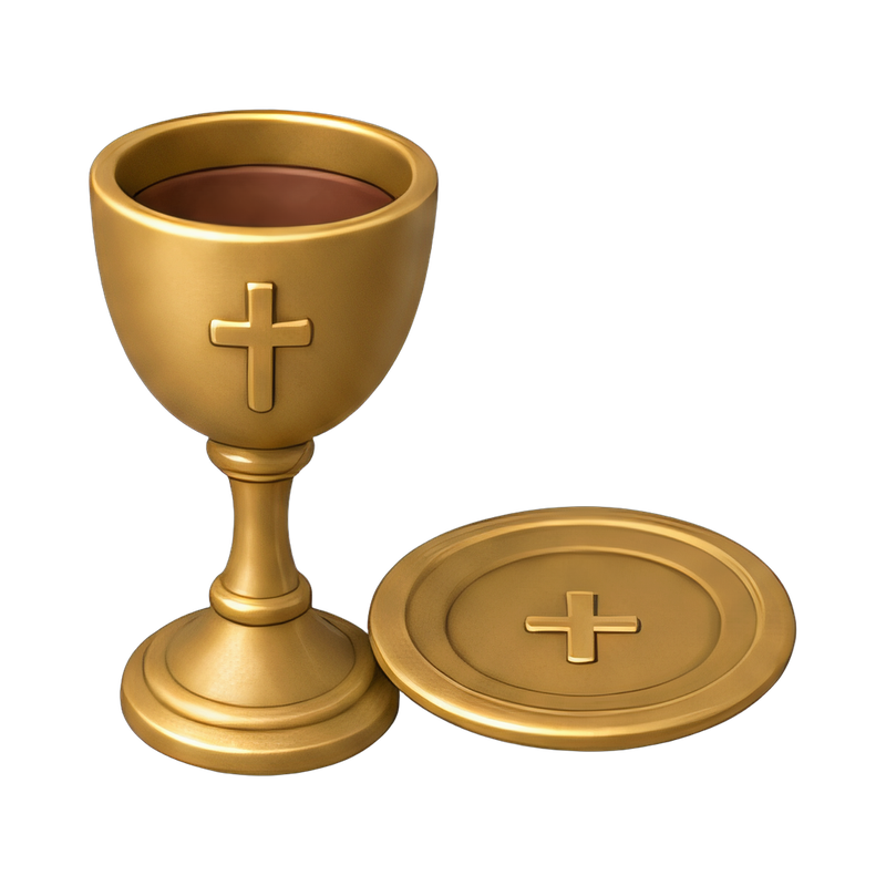 elegant chalice and paten set