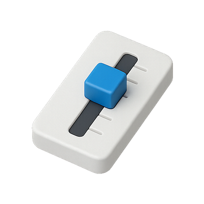 3D Render of a Minimalist Slider Control Interface