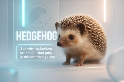 Charming Hedgehog Pet Showcase with Modern Design