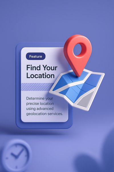 3D Icon Set for Geolocation Services in Web Design