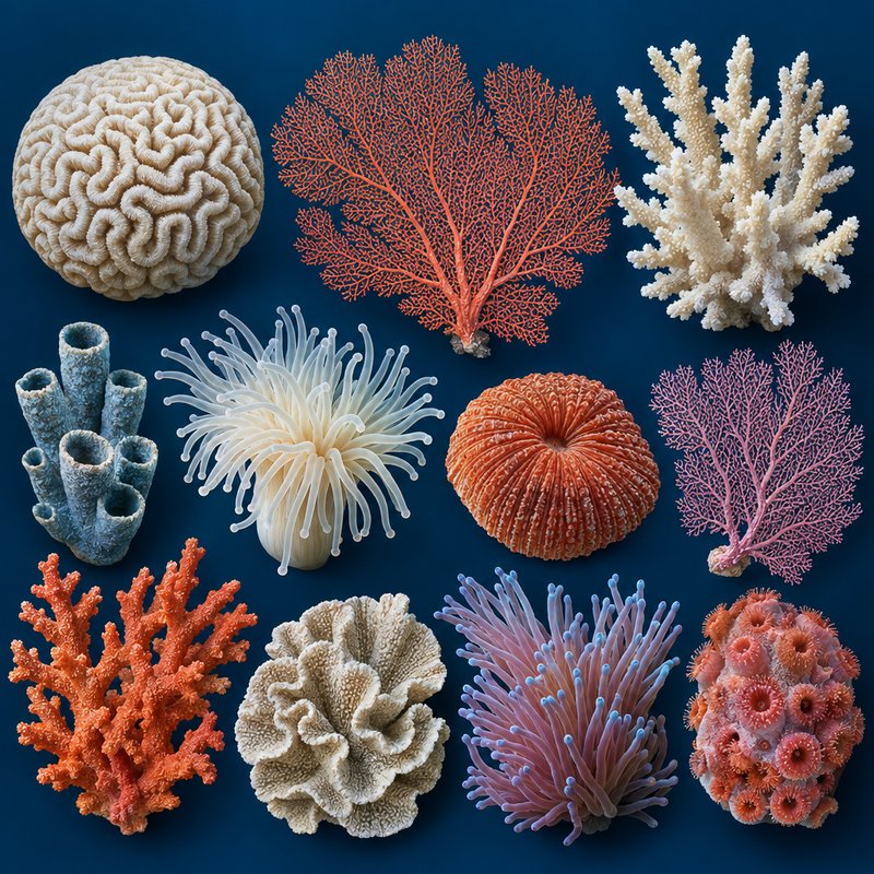 realistic coral design elements