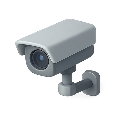 Stylized Security Camera Icon with Modern Design