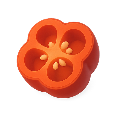 Silicone Mold Shaped Like a Bell Pepper for Baking