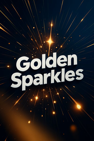 Dynamic Golden Sparkles on Black Background