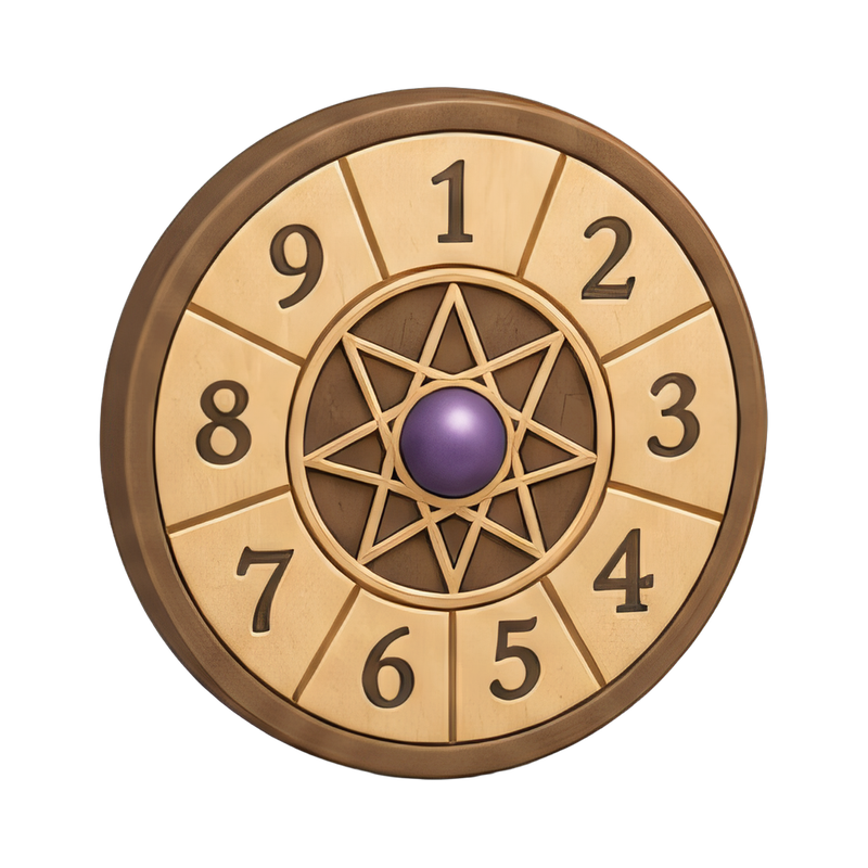 Numerology number wheel diagram