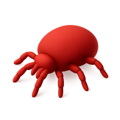 Stylized Red Spider Illustration