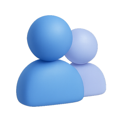 Stylized Illustration of Two Abstract Human Figures