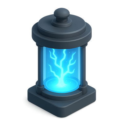 3D Plasma Chamber Icon with Isometric Design