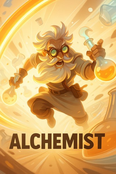 Dynamic Neon Alchemist Illustration with Luminous Effects