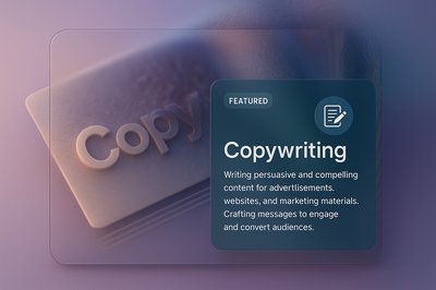 3D Illustration of Copywriting Concept for Web Page Design
