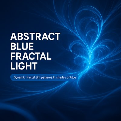 Dynamic Abstract Blue Fractal Light Design