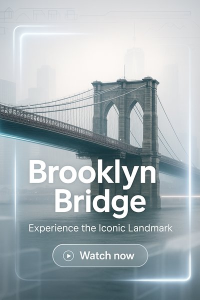 Promotional Image Featuring the Brooklyn Bridge with Call to Action