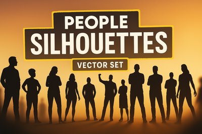 Vector Graphic of People Silhouettes for Design Use