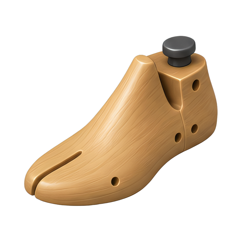 Wooden shoe last form