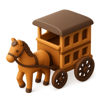 3D Vintage Omnibus Icon Design in Isometric View