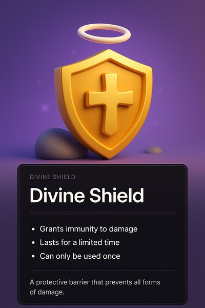 Divine Shield: A 3D Illustration of Protection and Immunity