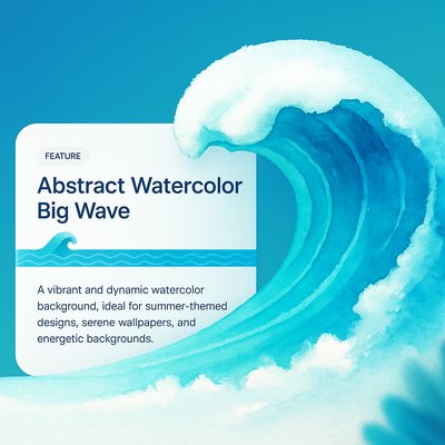 Vibrant Abstract Watercolor Wave for Summer Designs