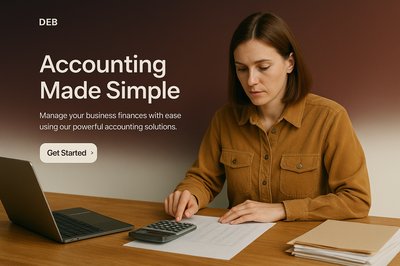 Stylish Web Page Design for Accounting Solutions