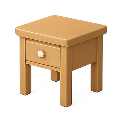 Simple Wooden Nightstand with Drawer