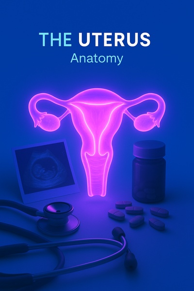 Glowing Uterus Anatomy Illustration