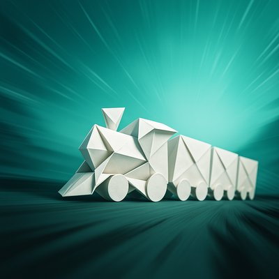 Dynamic Origami Train with Emotional Expressions