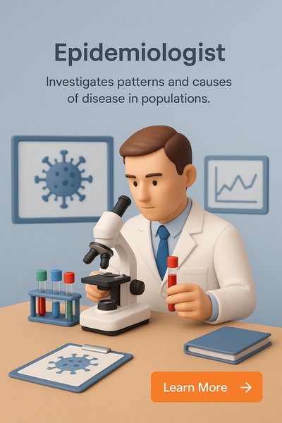 3D Illustration of an Epidemiologist at Work in a Laboratory Setting