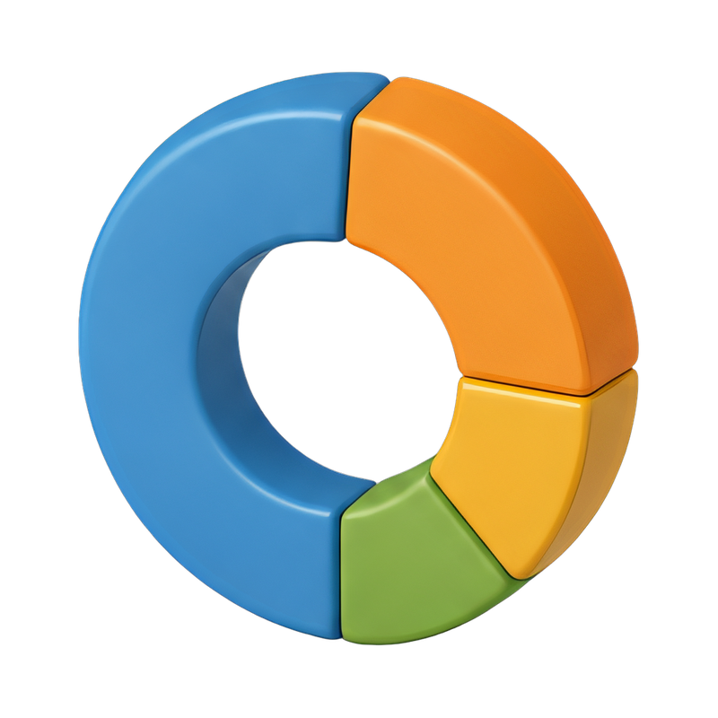 colorful donut chart segment