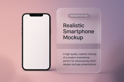 Realistic Smartphone Mockup for UI/UX Presentation