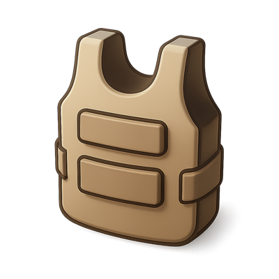 Stylized 3D Icon of a Tactical Vest
