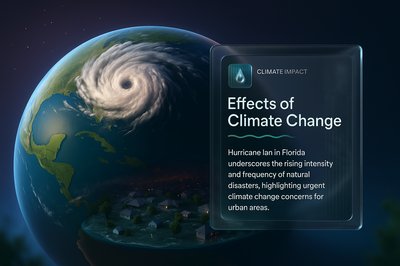 3D Illustration of Hurricane Ian Impact on Florida