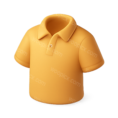 3D Illustration of a Casual Polo Shirt