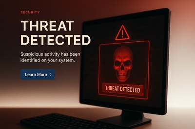 Modern Web Page Design for Threat Detection Alerts