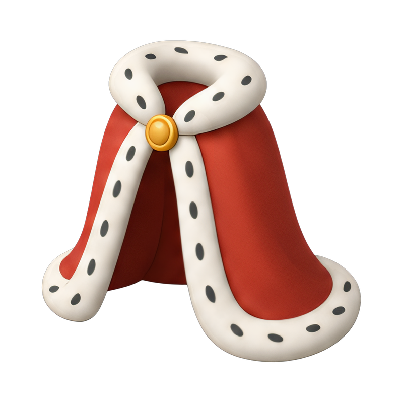 elegant royal cape with ermine