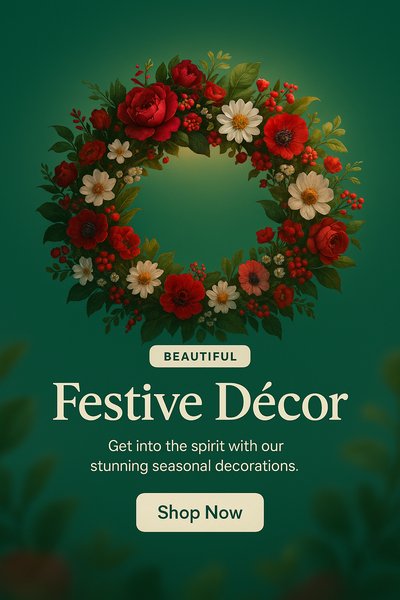 Beautiful Festive Décor Wreath Promotion Image