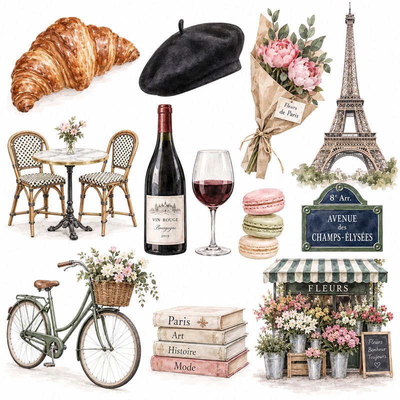 Parisian design elements pack