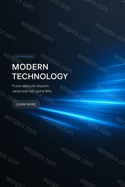 Modern Abstract Technology Background with Glowing Blue Light